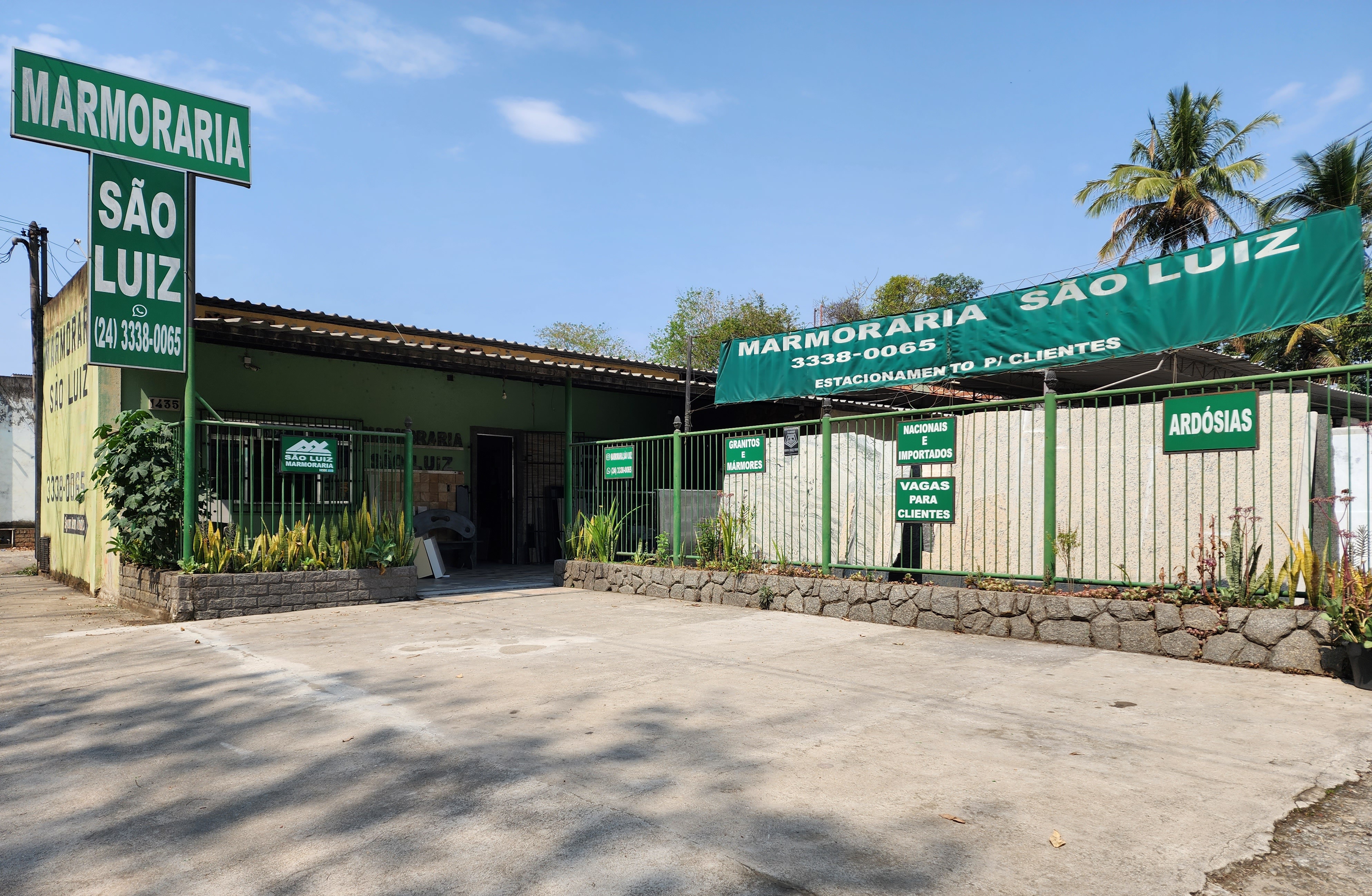 Fachada da Marmoraria São Luiz em Volta Redonda